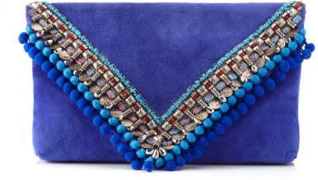Matthew Williamson Ss Cornflower Large Envelope Clutch in Blue (cornflower) - Lyst