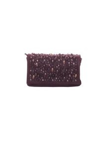 Sara Berman Max Studded Clutch Burgundy - Lyst