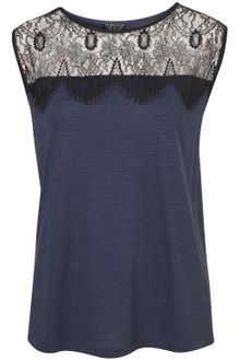 Topshop Eyelash Lace Shell Top - Lyst