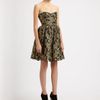 Alice + Olivia Caryn Bustier Dress in Gold (black) - Lyst