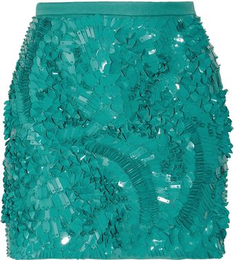 Antonio Berardi Pailetteembellished Crepe Mini Skirt - Lyst