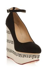 Charlotte Olympia Serenade Music Note Wedge Shoes