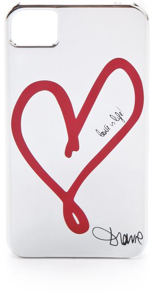 Diane Von Furstenberg Metallic Single Heart Iphone 4 Case - Lyst