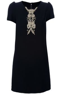 Dolce & Gabbana Embroidered Detail Shift Dress - Lyst