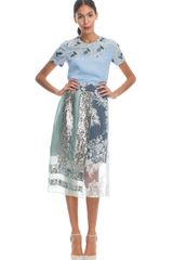 Michael Van Der Ham Sequin Organza Skirt