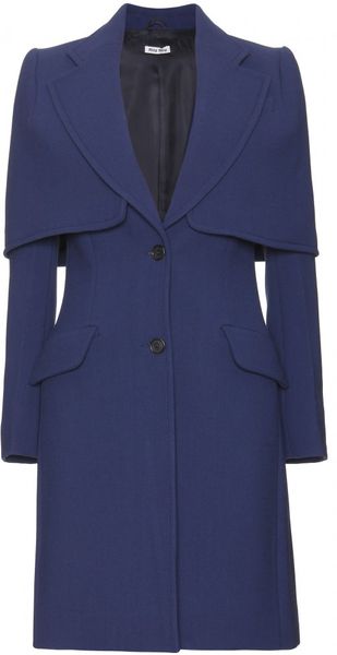 Miu Miu Coat with Capelette - Lyst