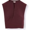 Mugler Ss Cramoisi Crepe Papier Structured Top in Red (cramoisi) - Lyst