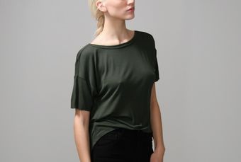Oak Deep Cowl Tee Rosin - Lyst