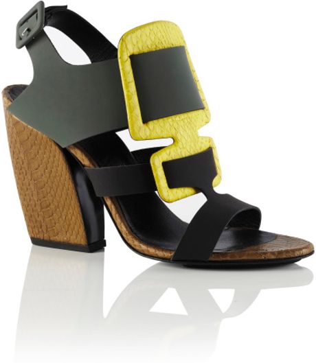 Pierre Hardy Ss Vertebra Sandal in Yellow (quadri yellow) - Lyst