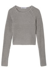 T By Alexander Wang Crop Chunky Knit Jumper
