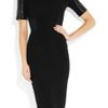 Victoria Beckham Stretchcrepe and Python Dress in Black - Lyst