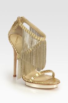 B Brian Atwood Cassiane Chain Fringe Platform Sandals - Lyst