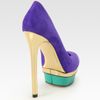 B Brian Atwood Fontanne Suede Platform Pumps in Purple (multi) - Lyst