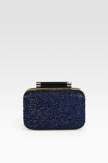 Diane Von Furstenberg Tonda Small Crystal Patent Leather Clutch - Lyst