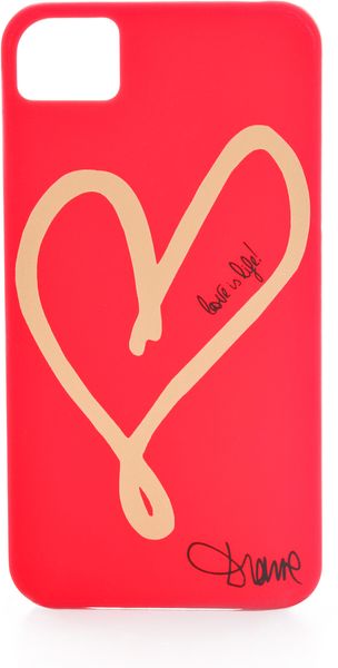 Diane Von Furstenberg Hearts Iphone 4 Case - Lyst
