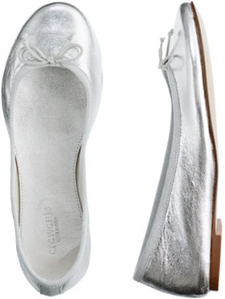 j crew silver flats
