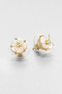 Kate Spade Corsage Motherofpearl Stud Earrings - Lyst
