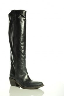 Lama Peach Randy Knee High Washed Black Boot By Lama Peach - Lyst