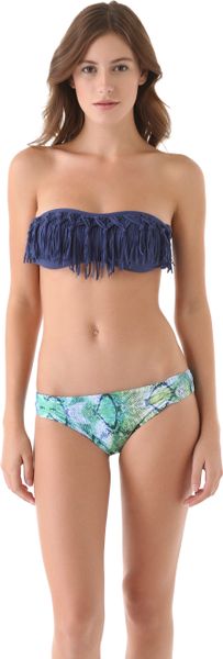 L*space Knotted Fringe Bandeau Bikini Top - Lyst