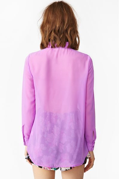 lilac chiffon blouse