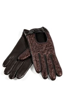 Rag & Bone Brown Chevron Quilted Driving Gloves - Lyst