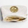 Tory Burch Glitter Logo Clutch in Gold (light gold) - Lyst