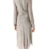 Twelfth Street By Cynthia Vincent Gathered Empire Dress in Gray - Lyst