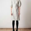 Alexander Mcqueen Structured Virgin Wool Dress in Gray (grey) - Lyst