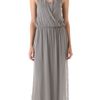 Alice + Olivia Wrap Front Maxi Dress in Gray (grey) - Lyst