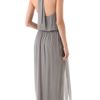 Alice + Olivia Wrap Front Maxi Dress in Gray (grey) - Lyst