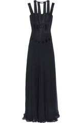 Amanda Wakeley Bead embellished Silk georgette Gown