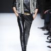 Balmain Leather Turtleneck Top in Black - Lyst