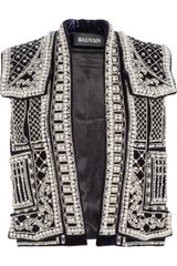 Balmain Embellished Velvet Vest