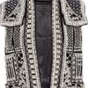 Balmain Embellished Velvet Vest in Silver (marine) - Lyst