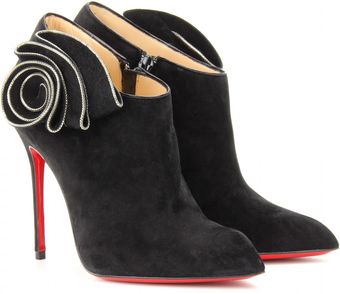 Christian Louboutin Mrs Baba 100 Suede Ankle Boots - Lyst