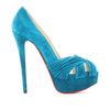 Christian Louboutin Aborina 150 Suede Peeptoe Platform Pumps in Blue (peacock) - Lyst