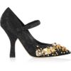 Dolce & Gabbana Embellished Brocade Mary Jane Pumps in Black - Lyst