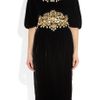 Dolce & Gabbana Embellished Velvet Dress in Gold (black) - Lyst