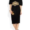 Dolce & Gabbana Embellished Velvet Dress in Gold (black) - Lyst
