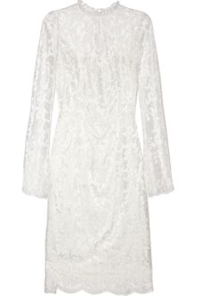 Dolce & Gabbana Scalloped Lace Dress - Lyst