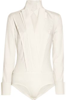 Donna Karan New York Silkblend and Stretchjersey Bodysuit - Lyst
