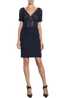 J. Mendel Guipure Lace Vneck Dress - Lyst