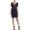 J. Mendel Guipure Lace Vneck Dress in Blue (navy) - Lyst