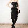 Lanvin Embellished Neoprene Strapless Dress in Black - Lyst