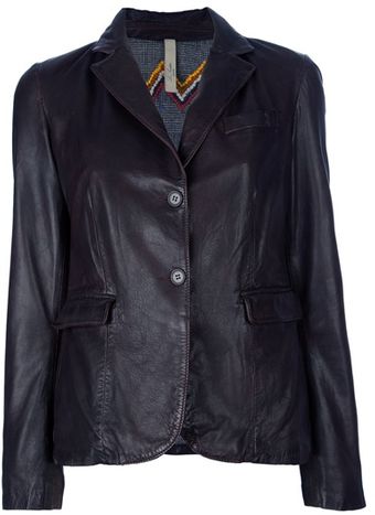 Le Sentier Leather Blazer - Lyst