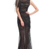 Nina Ricci Ss Dot Print Long Silk Chiffon Dress in Black (imprime noir gris) - Lyst