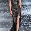 Nina Ricci Ss Dot Print Long Silk Chiffon Dress in Black (imprime noir gris) - Lyst