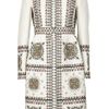 Valentino Embroidered Woolblend Coat in White (ivory) - Lyst