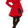 Alexander Mcqueen Woolfelt Coat in Red - Lyst