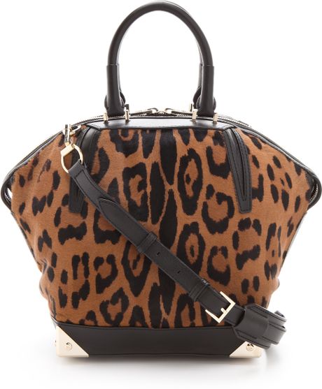 Alexander Wang Emile Small Haircalf Satchel in Animal (natural) - Lyst